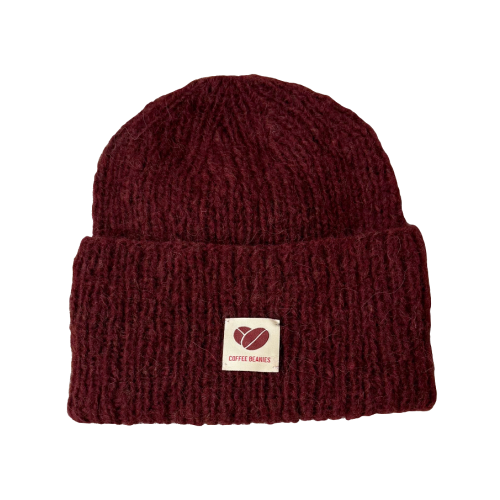 Sky beanie strikhue - Winered